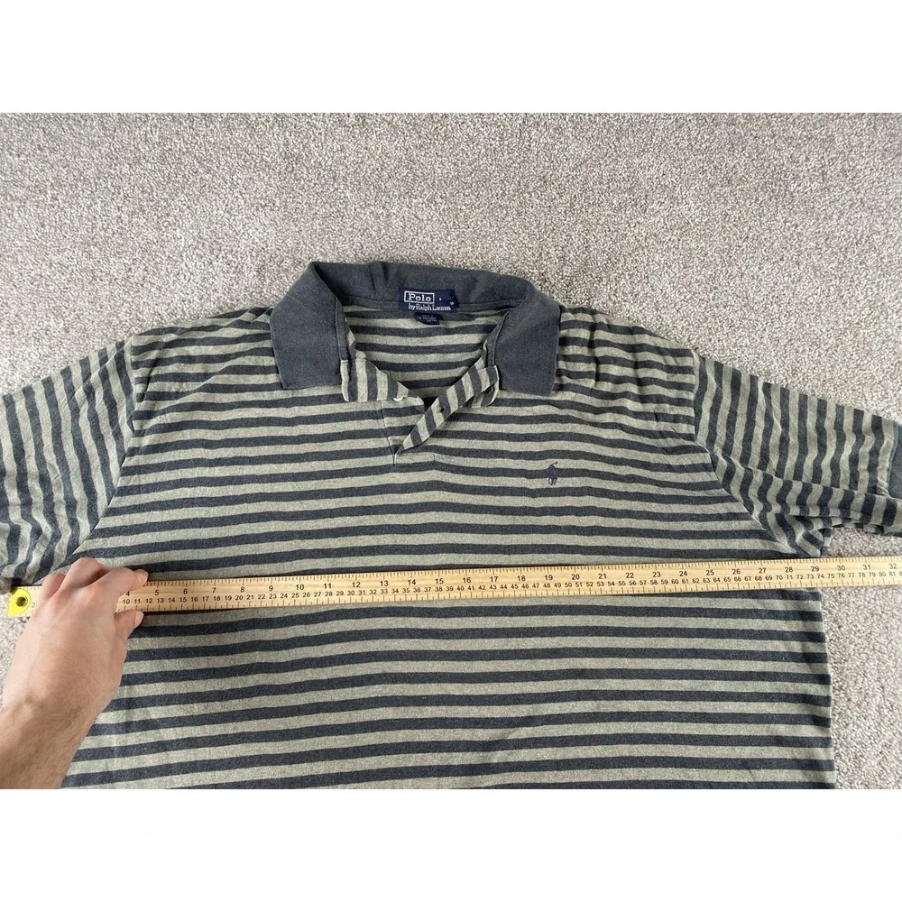 Polo Ralph Lauren Green Striped Polo Mens 2XB Preppy Soft Cotton Pony Casual